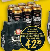 Windhoek Draught Beer Cans-6x440ml