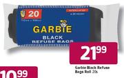 Garbie Black Refuse Bags Roll-20's