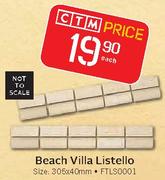 Beach Villa Listello 305 x 40mm-Each