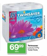 Twinsaver Luxury 2-Ply Toilet Rolls-18's