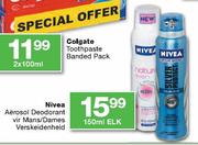 Nivea Aerosol Deodorant Vir Mans/Dames Verskeidenheid-150ml Elk