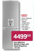 Defy Metallic Fridge With Water Dispenser-360ltr