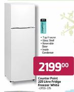 Counter Point Fridge Freezer White-225ltr