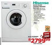 Hisense White Front Loading Washing Machine-7Kg