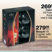 Bisquit VS Cognac With 2 Glasses-750ml