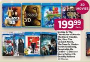 3D Movies The Smurfs/Underworld Awakening/Despicable Me Combo-2 Discs-Each