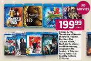 3D Movies Ice Age 3/The Chronicles Of Narnia/The Dawn Treader/Rio/Glee/The Concert Movie-Each