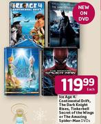 DVDs Ice Age 4:Tinkerbell Secret Of The Wings/The Amazing Spiders-Man-Each