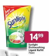 Sunlight Dishwashing Liquid Refill-750ml