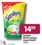 Sunlight Dishwashing Liquid Refill - 750ml