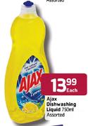 Ajax Dishwashing Liquid Assorted-750ml Each