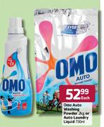 Omo Auto Washing Powder-2kg Or Auto Laundry Liquid-750ml Each