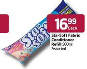 Sta-Soft Fabric Conditioner Refill Assorted-500ml Each