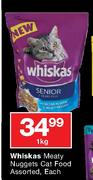 Whiskas Meaty Nuggets Cat Food Assorted-1kg Each