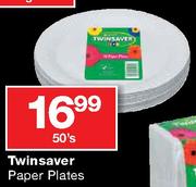 Twinsaver Paper Plates-50's