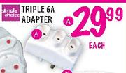 Simple Choice Triple 6A Adapter-Each