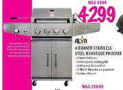 Alva 4 Burner Stainless Steel Barbeque Phoenix
