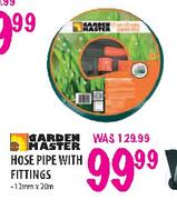 Garden Master Hose Pipe With Fittings-12mmx20m