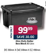 Miss Molly Roller Box Black-80L