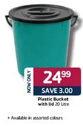Plastic Bucket With Lid-20L 