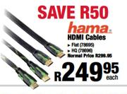 Hama HDMI Cables Flat/HQ-each