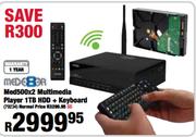 Mede8or Med500x2 Multimedia Player 1TB HDD + Keyboard