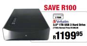 Verbatim 3.5" 1TB USB 3 Hard Drive