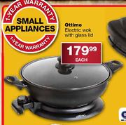 Ottimo Electric Wok With Glass Lid-Each