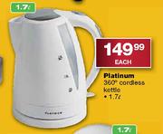 Platinum 360 Degree Cordless Kettle-1.7L Each