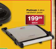 Platinum 4 Slice Sandwich Press-Each