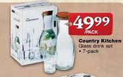 Country Kitchen Glass Drink Set-7 Pack