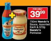 Nando's Sauce Assorted 750ml Each & Nando's Perinaise 370g