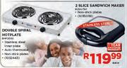 ByD:sign Double Spiral Hotplate/2 Slice Sandwich Maker-Each