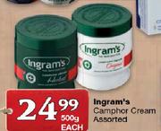 Ingram's Camphor Cream Assorted-500g Each