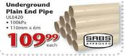 Marley Underground Plain End Pipe-Each