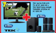 TEK 56cm FHD LCD TV + TEK TKHT105A Home Theatre System