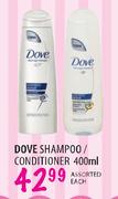 Dove Shampoo/Conditioner Assorted-400ml Each