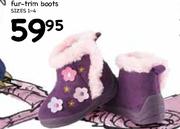 Fur-Trim Boot (Sizes 1-4)