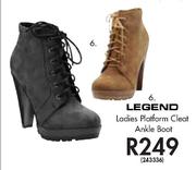Legend Ladies Platform Cleat Ankle Boot