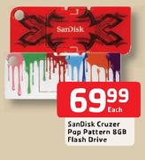 Sandisk Cruzer Pop Pattern 8GB Flash Drive Each
