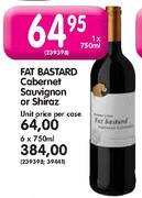 Fat Bastard Cabernet Sauvignon or Shiraz-6 x 750ml