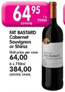 Fat Bastard Cabernet Sauvignon or Shiraz-750ml