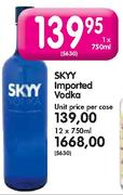 Skyy Imported Vodka-12 x 750ml