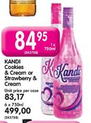 Kandi Cookies & Cream or Strawberry & Cream-750ml