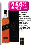 Johnnie Walker Black Label Scotch Whisky-750ml Each