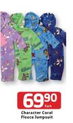 Character Coral Fleece Jumpsuit-Each