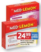Med-Lemon Cold and Flu Sachets-8's Each