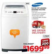 Samsung White Top Loading Washing Machine-8kg(WA80G5DIP)
