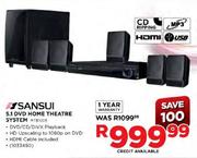 Sansui 5.1 DVD Home Theatre System(HTB1003)