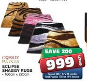 Crossley Rugs Eclipse Shaggy Rugs-160cm X 220cm Each